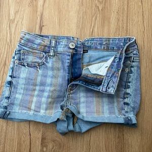10/10 american eagle hirise shortie nextlevelstretch with pastel stripes size 4